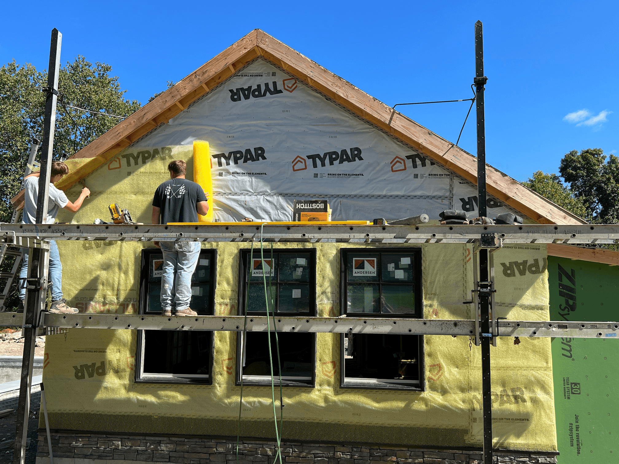 Exterior home renovation and siding work